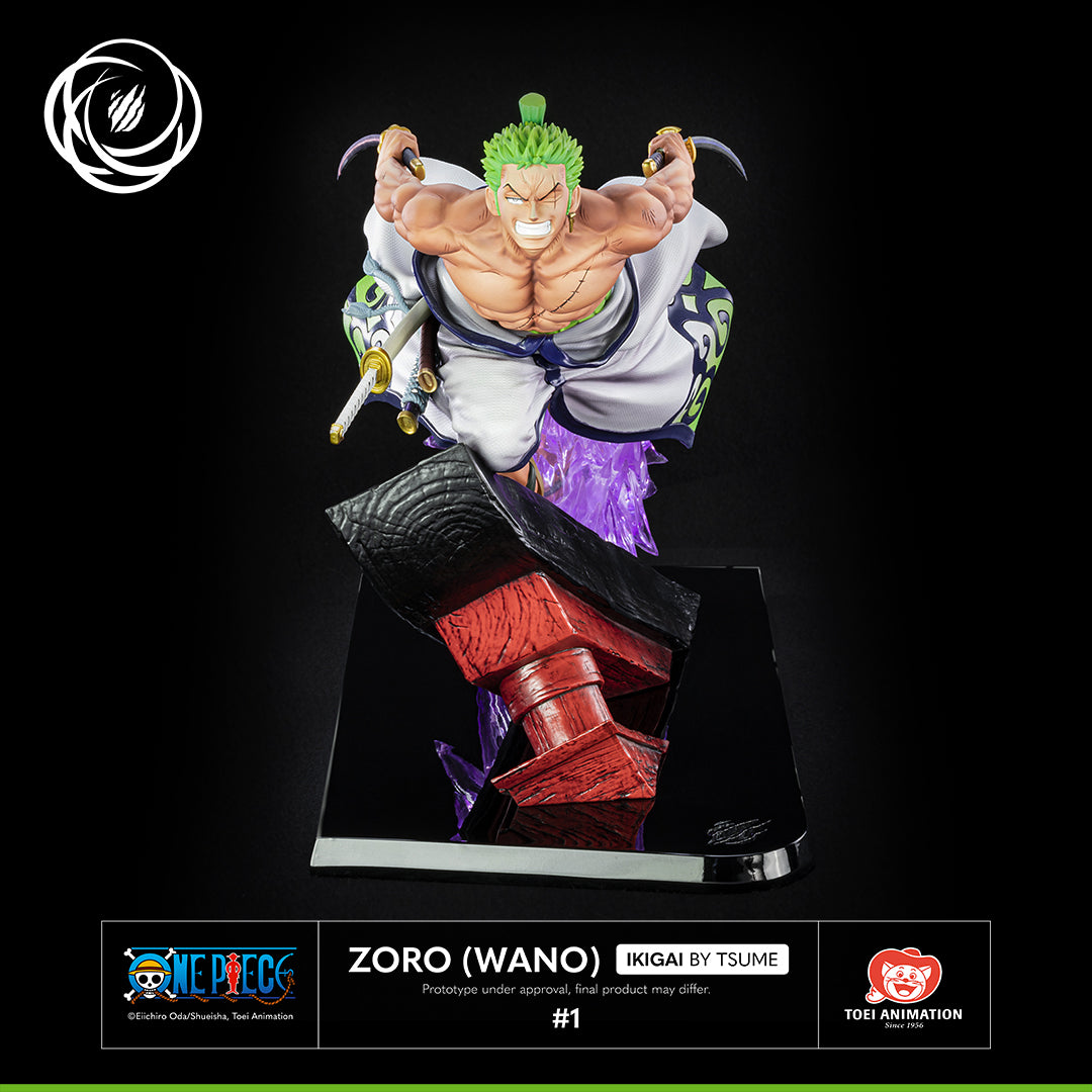 One Piece Roronoa Zoro Juro 1/6 Polystone Statue Wano Country Ikigai Tsume