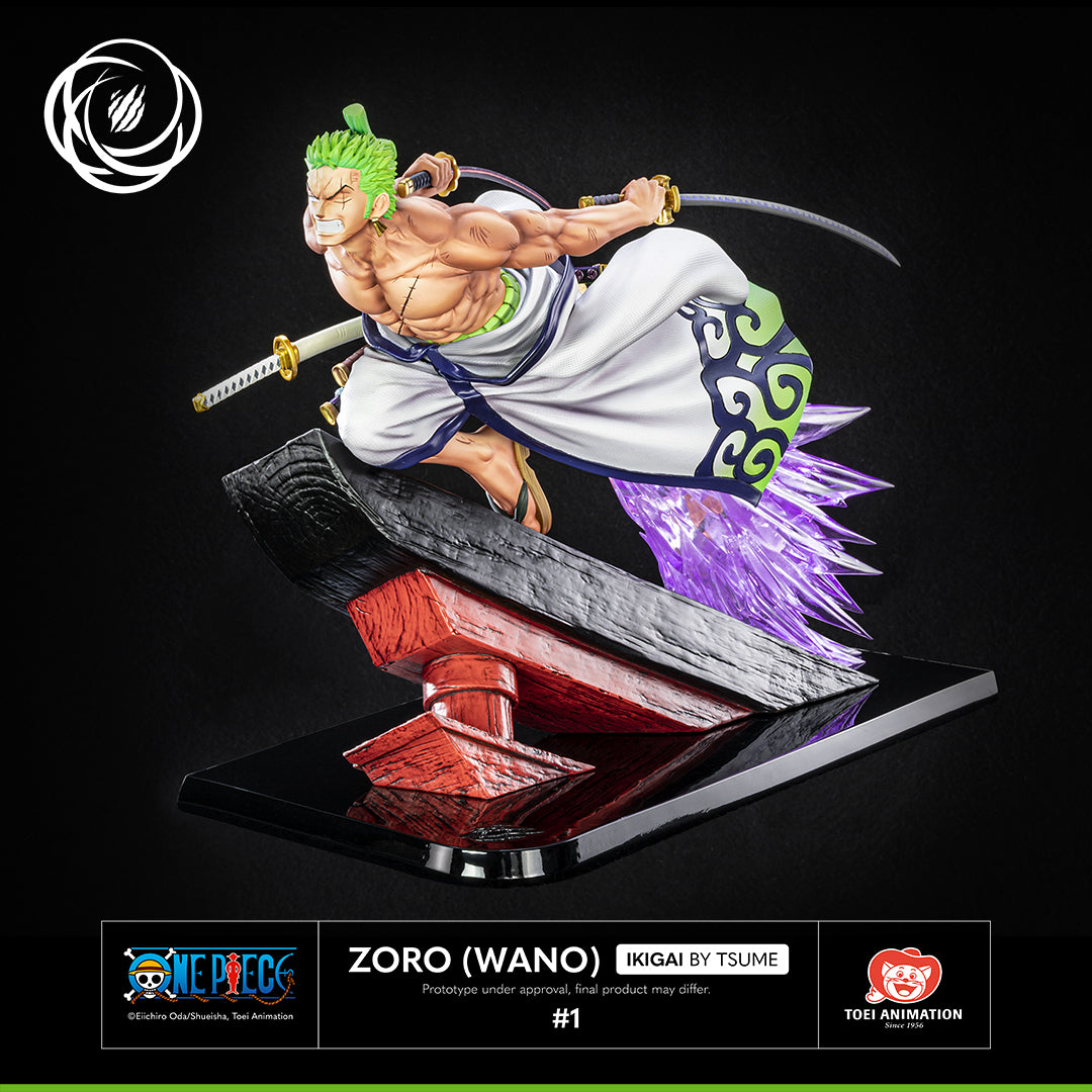 One Piece Roronoa Zoro Juro 1/6 Polystone Statue Wano Country Ikigai Tsume