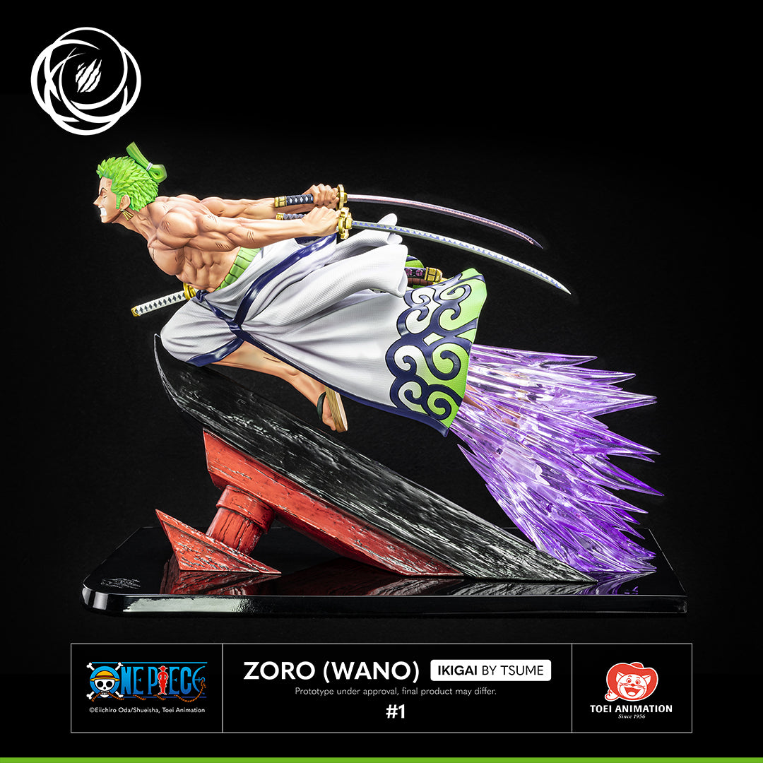 One Piece Roronoa Zoro Juro 1/6 Polystone Statue Wano Country Ikigai Tsume