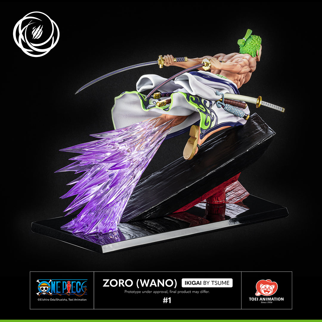 One Piece Roronoa Zoro Juro 1/6 Polystone Statue Wano Country Ikigai Tsume