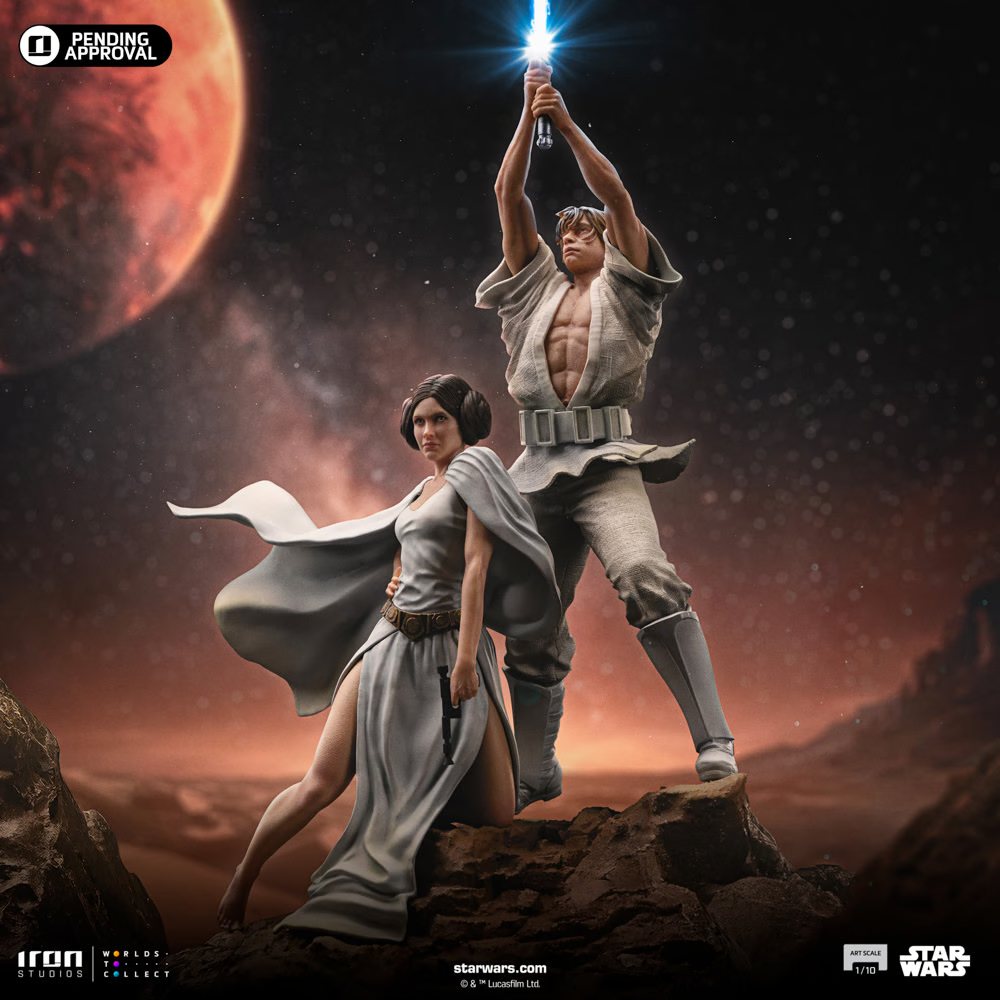 Star Wars: Deluxe Art Scale Statue 1/10 Luke and Leia 41 cm (Poster Edition '77)