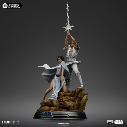 Star Wars: Deluxe Art Scale Statue 1/10 Luke and Leia 41 cm (Poster Edition '77)