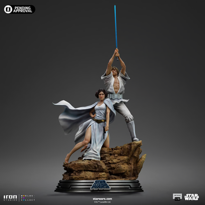 Star Wars: Deluxe Art Scale Statue 1/10 Luke and Leia 41 cm (Poster Edition '77)