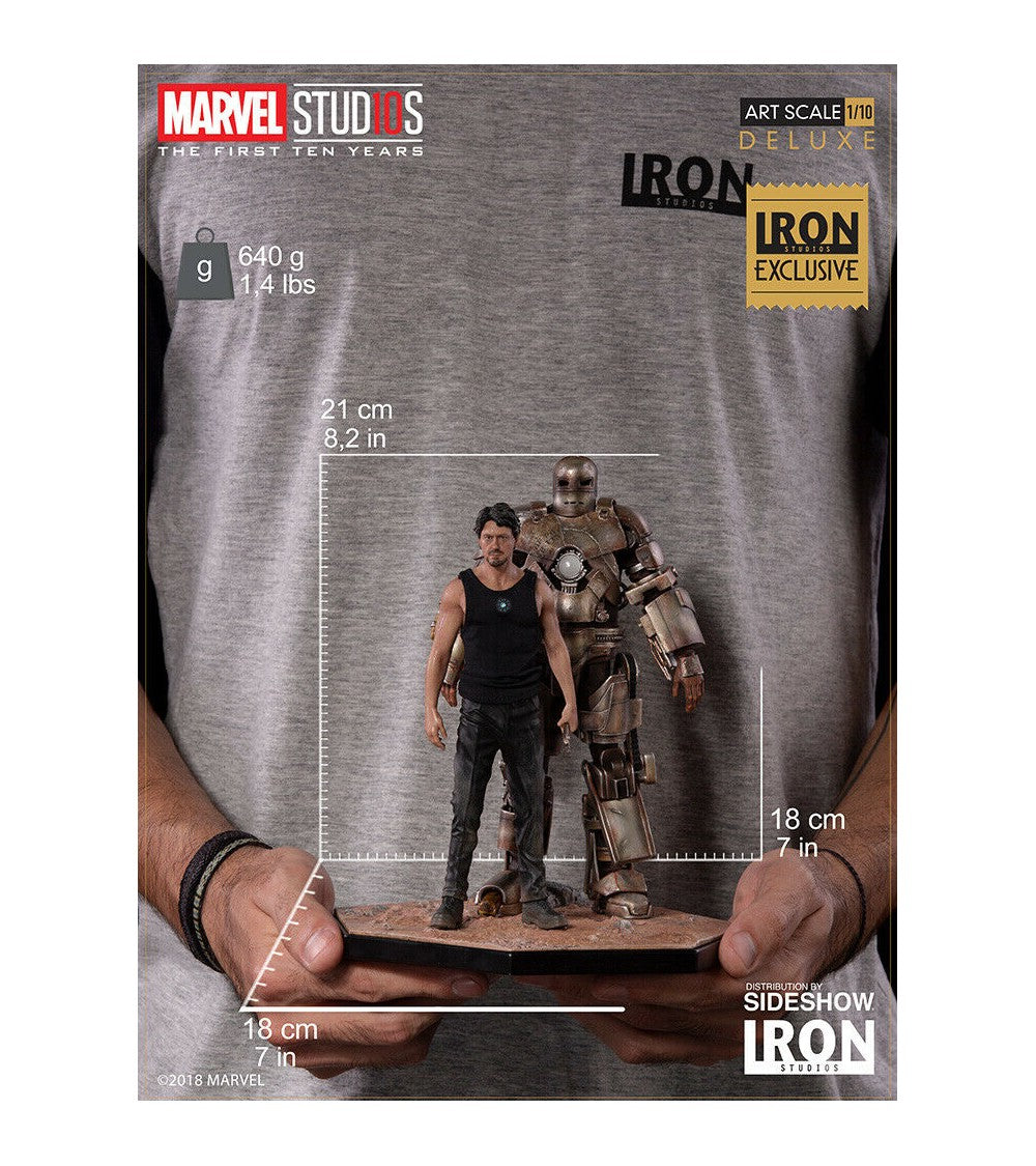 Marvel: Iron Maan Mark 1 And Tony Stark "The First Ten Years" BDS Art Scale 1/10 Deluxe