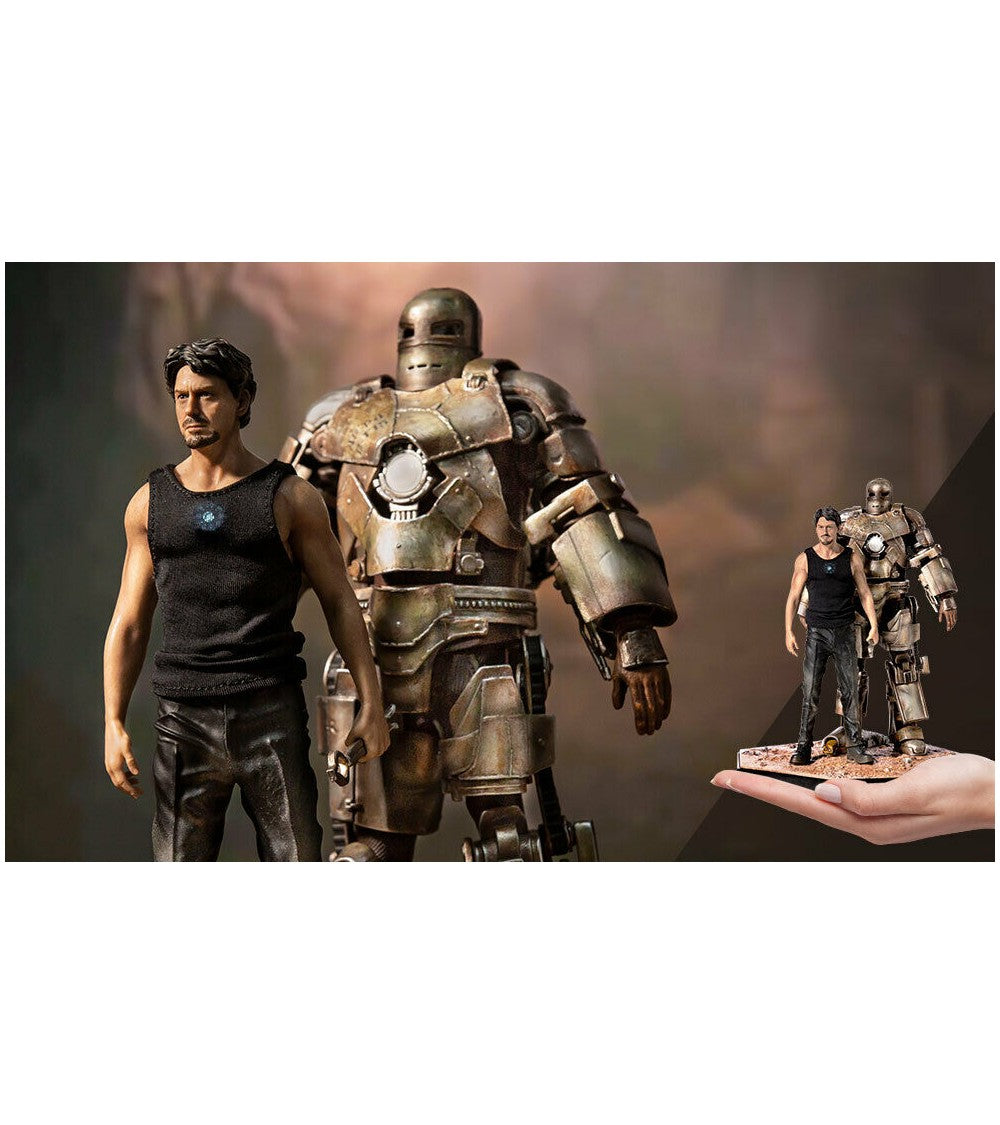 Marvel: Iron Maan Mark 1 And Tony Stark "The First Ten Years" BDS Art Scale 1/10 Deluxe