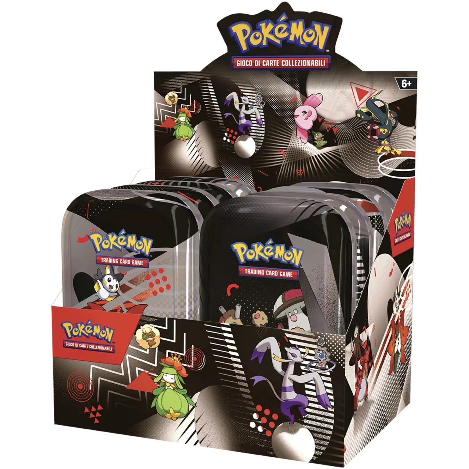 Pokemon TCG: Luce Nera e Fuoco Bianco Display 8 Mini Tin Scarlatto e Violetto