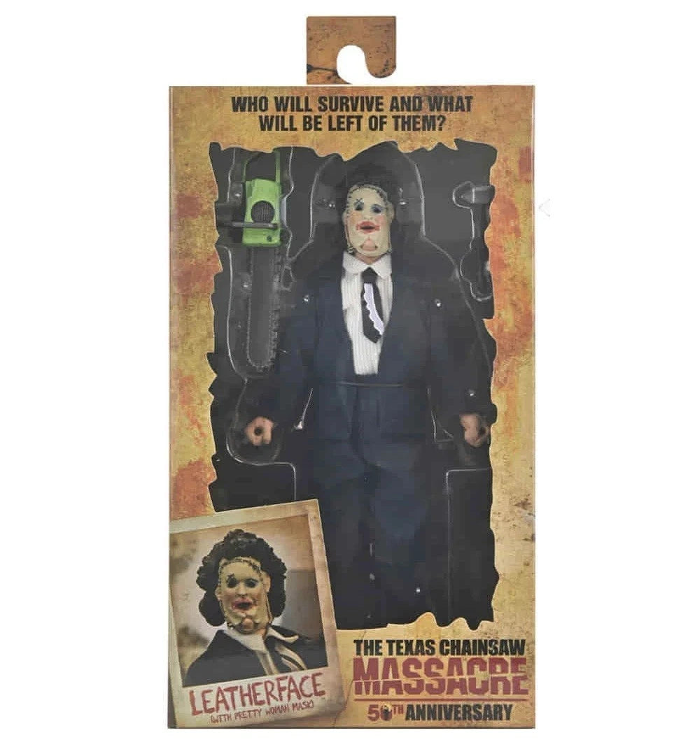 Texas Chainsaw Massacre Clothed Action Figure Leatherface (Pretty Woman Mask) 50th Anniversary 20 cm