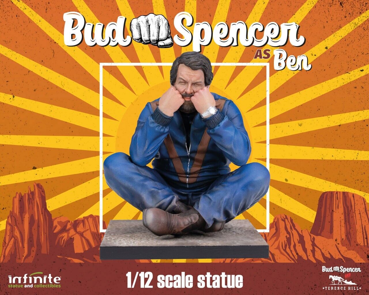 Infinite Statue: 1/12 Set Completo Hill as Kid & Bud Spencer as Ben