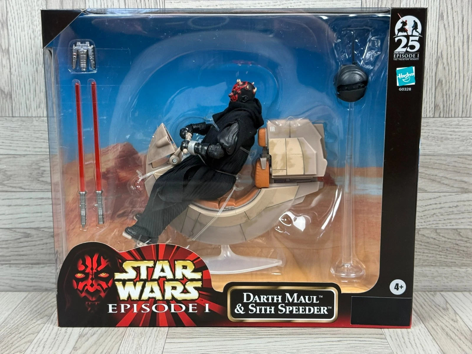 Star Wars Episode I Black Series Vehicle with Action Figure Darth Maul & Sith Speeder 25th Anniversary