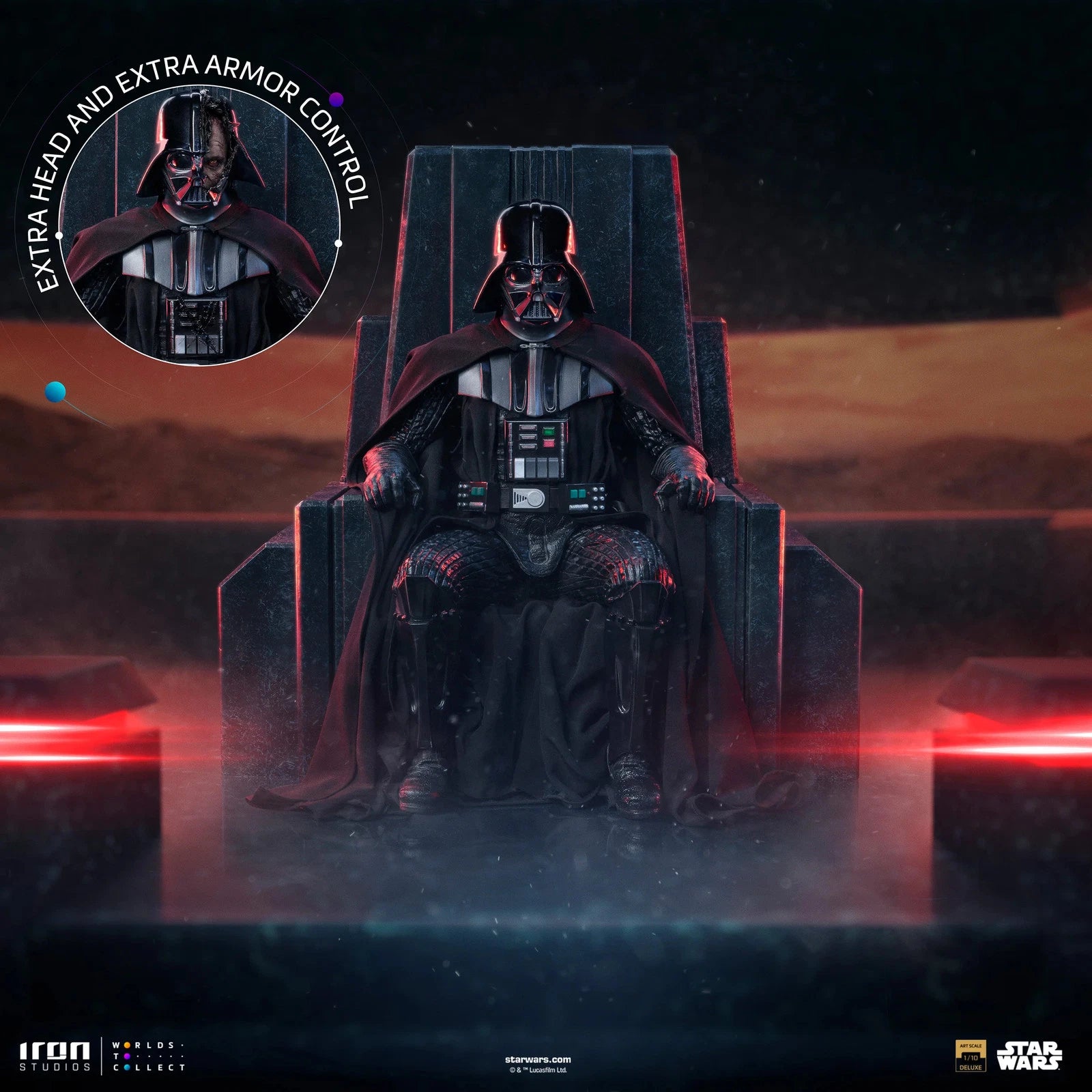 Star Wars Art Scale Statue 1/10 Darth Vader on Throne 18 cm