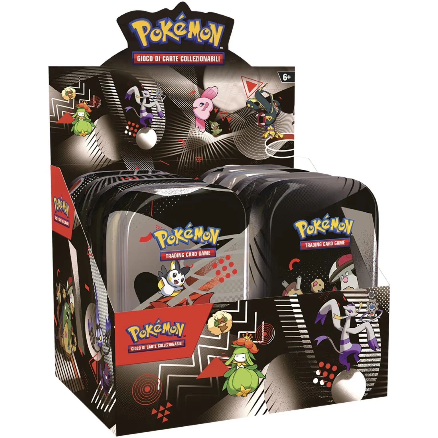 Pokemon TCG: Luce Nera e Fuoco Bianco Display 8 Mini Tin Scarlatto e Violetto