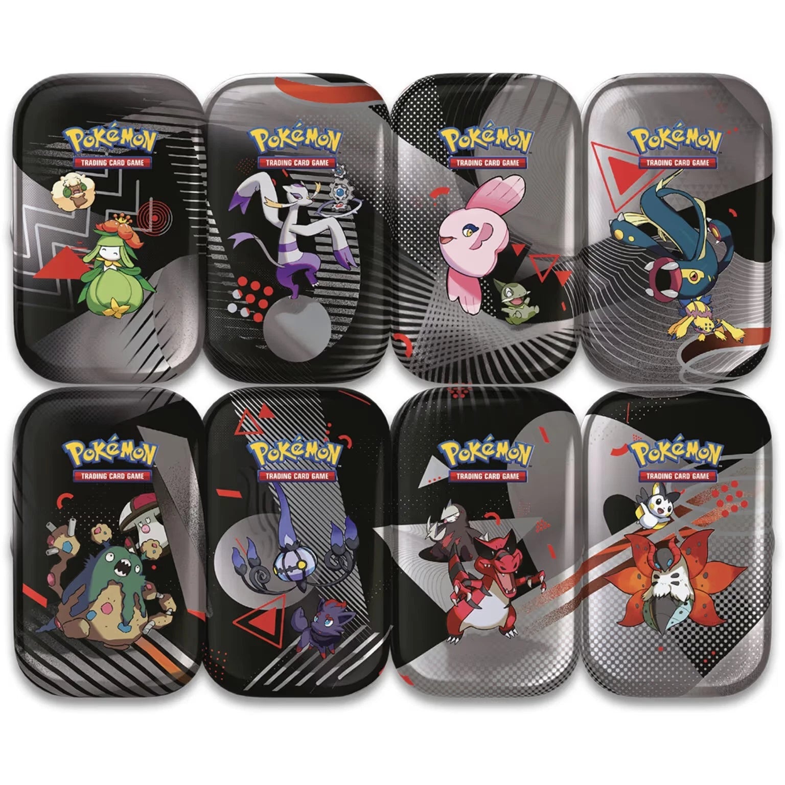 Pokemon TCG: Luce Nera e Fuoco Bianco Display 8 Mini Tin Scarlatto e Violetto