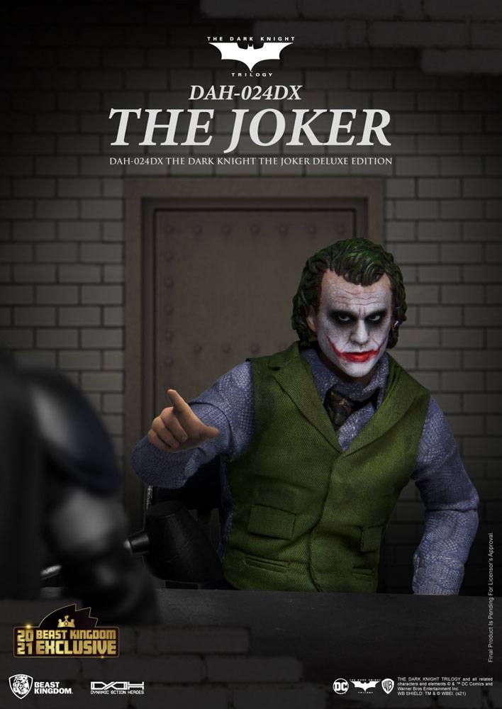 DC Comics: Batman The Dark Knight Dynamic 8ction Heroes Action Figure 1/9 The Joker Deluxe Version 21 cm