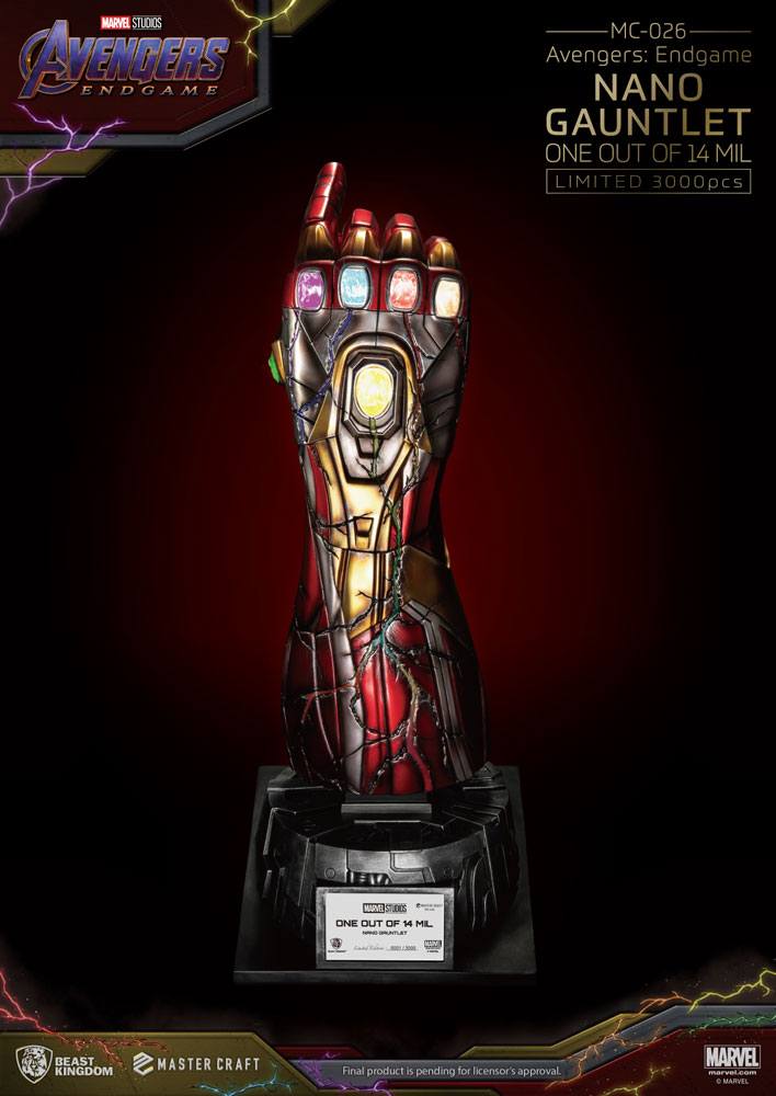 Marvel: Avengers Endgame Master Craft Statue Nano Gauntlet Iron man 47 cm