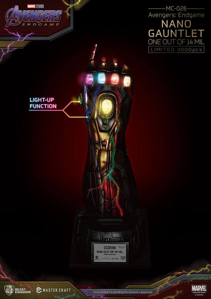 Marvel: Avengers Endgame Master Craft Statue Nano Gauntlet Iron man 47 cm