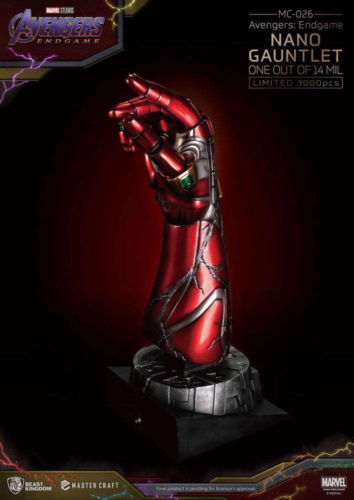 Marvel: Avengers Endgame Master Craft Statue Nano Gauntlet Iron man 47 cm