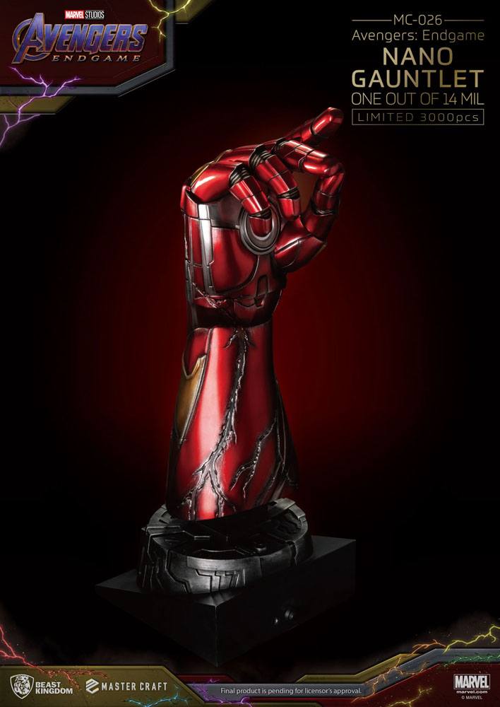 Marvel: Avengers Endgame Master Craft Statue Nano Gauntlet Iron man 47 cm