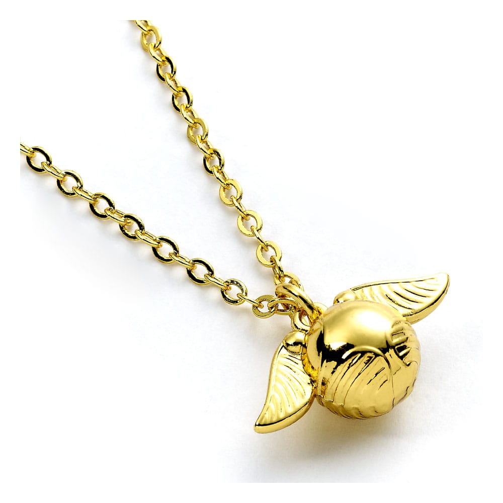 Harry Potter Necklace Golden Snitch Charm (Golden Tone)