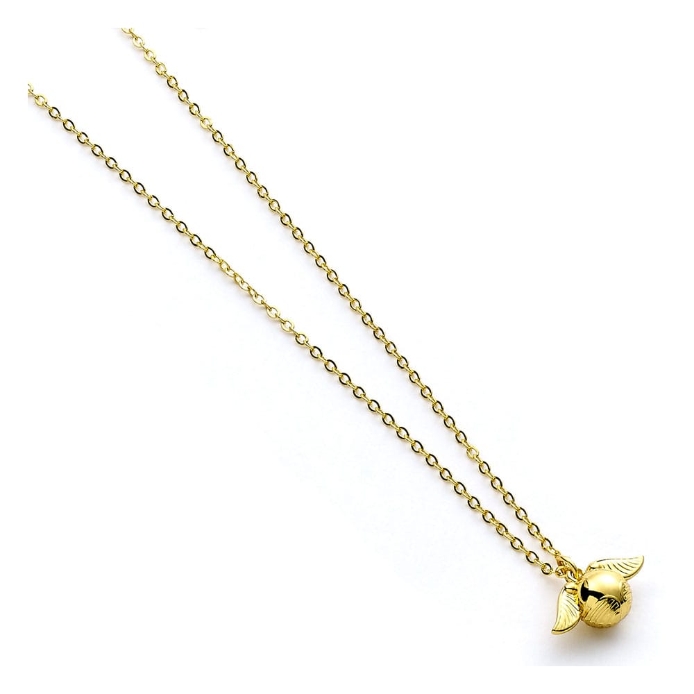 Harry Potter Necklace Golden Snitch Charm (Golden Tone)
