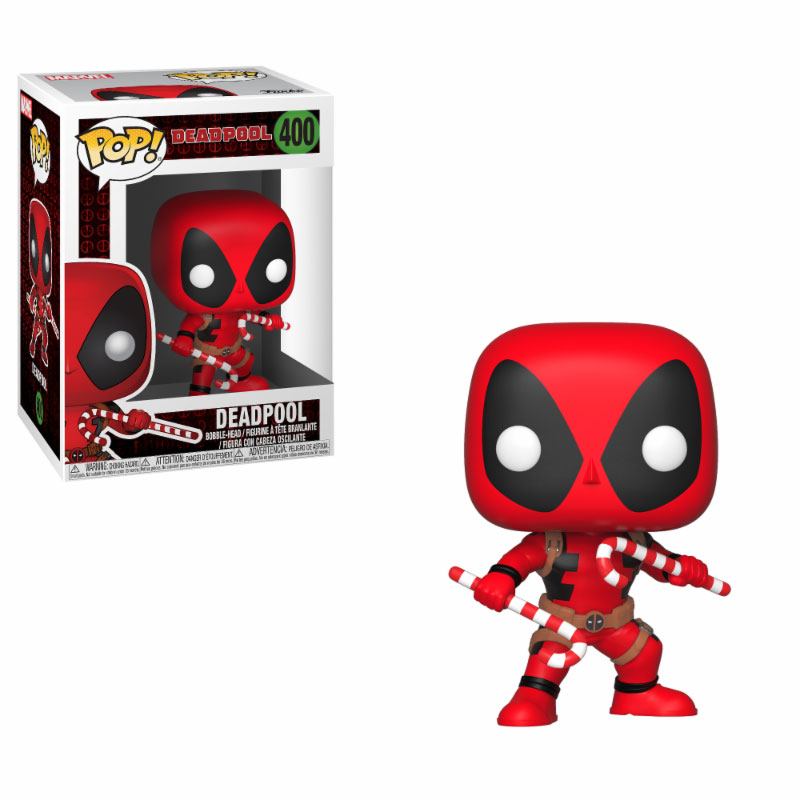 POP! Marvel: Holiday Vinyl Bobble-Head Deadpool (Candy Canes) 9 cm