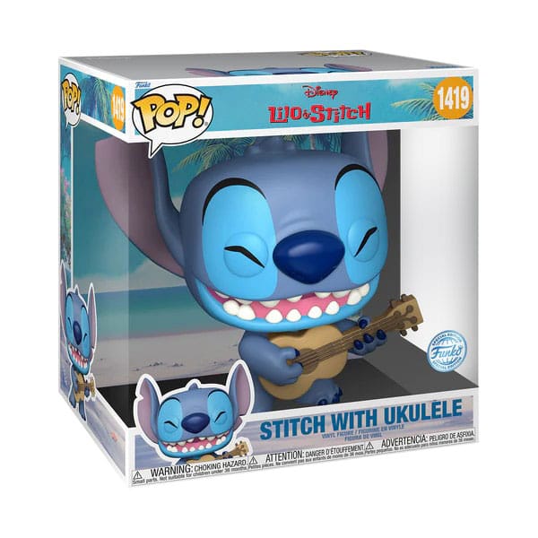 Pop! Lilo & Stitch: Super Sized Jumbo Games Vinyl Figure Stitch w/Uke 25 cm