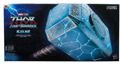 Marvel: Thor Love and Thunder Marvel Legends 1/1 Mighty Thor Mjolnir Premium Electronic Hasbro Roleplay Hammer 49 cm