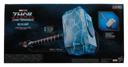 Marvel: Thor Love and Thunder Marvel Legends 1/1 Mighty Thor Mjolnir Premium Electronic Hasbro Roleplay Hammer 49 cm