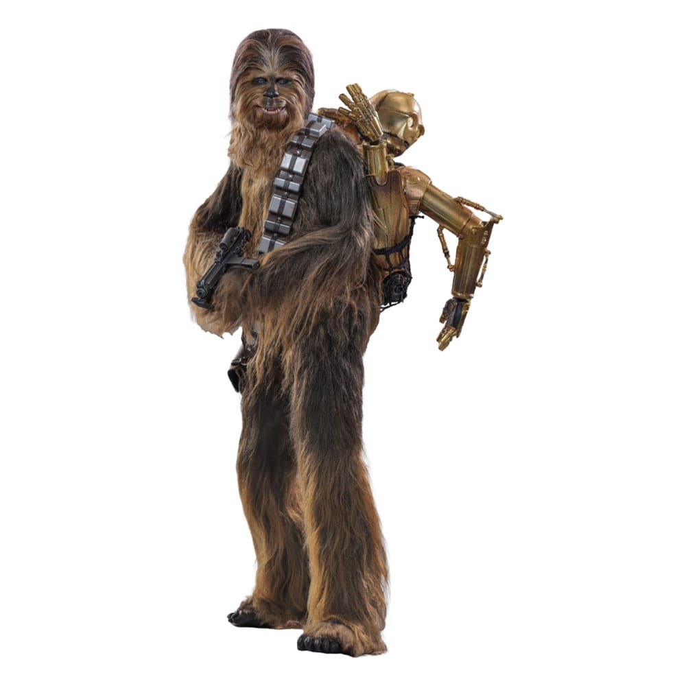 Star Wars: Episode V Movie Masterpiece Action Figure 1/6 Chewbacca with Disassembled C-3PO 36 cm