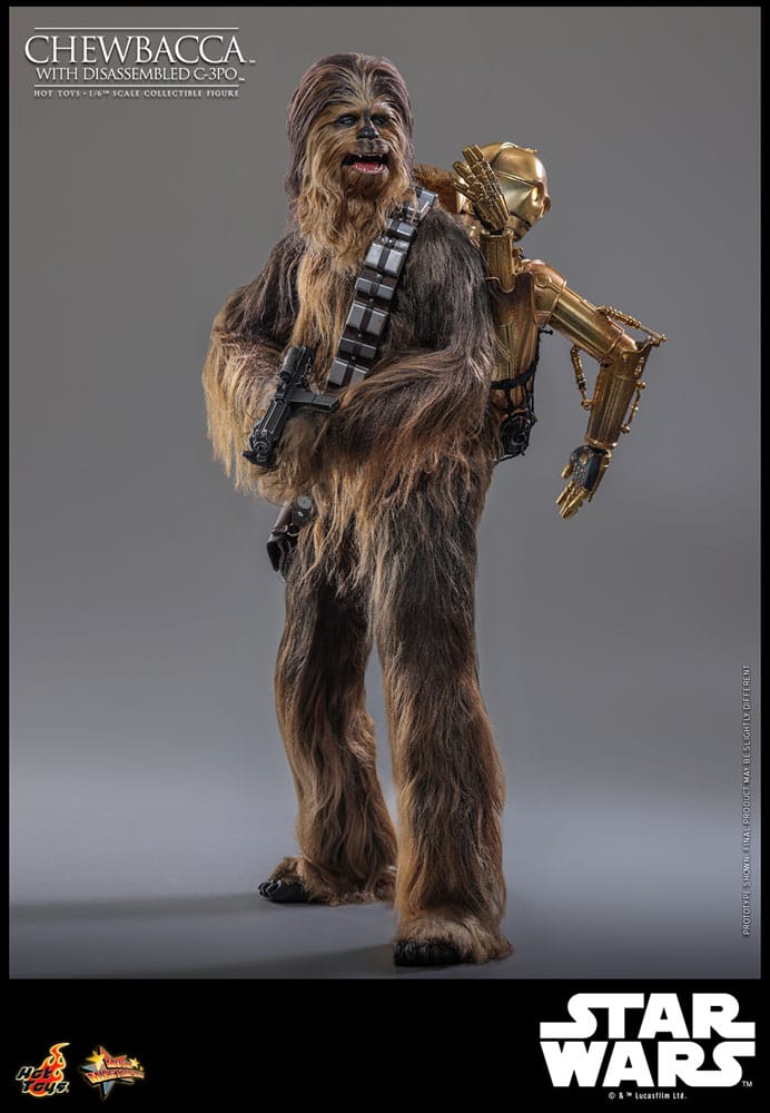 Star Wars: Episode V Movie Masterpiece Action Figure 1/6 Chewbacca with Disassembled C-3PO 36 cm