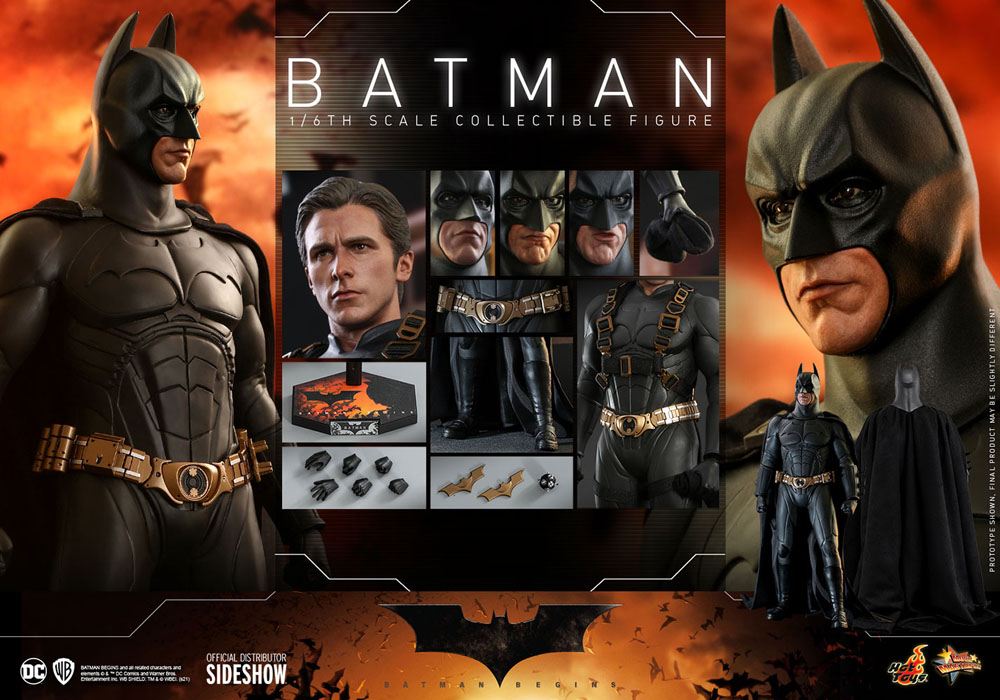 DC Comics: Batman Begins Movie Masterpiece Action Figure 1/6 Batman Hot Toys Exclusive 32 cm