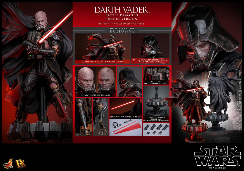 Star Wars Action Figure 1/6 Darth Vader (Battle Damaged) Deluxe Version 35 cm DX45