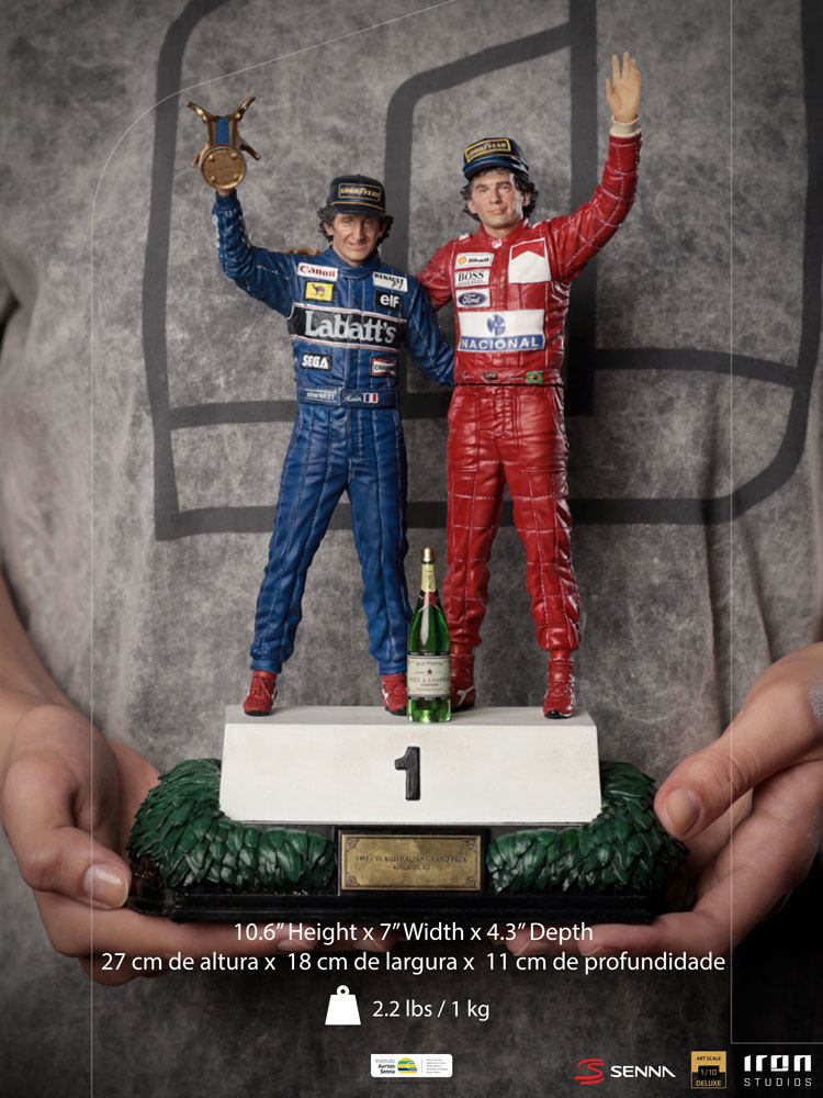 F1: Ayrton Senna Deluxe Art Scale Statue 1/10 Alain Prost & Ayrton Senna (The Last Podium 1993) 27 cm