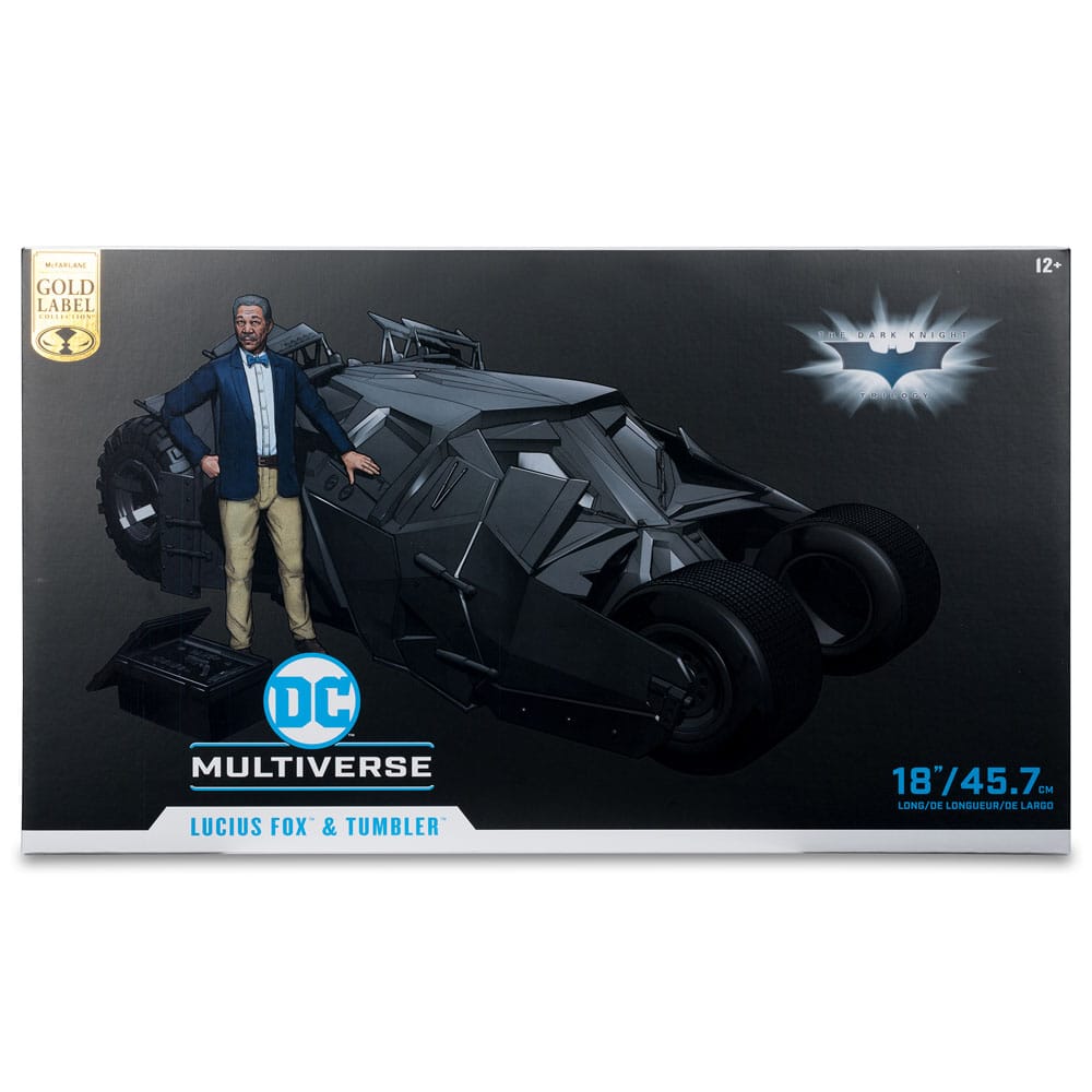 DC Comics: Vehicle Tumbler with Lucuis Fox (Batman The Dark Knight) (Gold Label) 46 cm