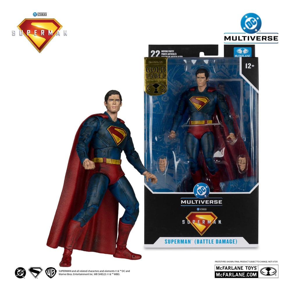 DC Comics: Superman 2025 Action Figure Battle Damaged Gold Label Exclusive