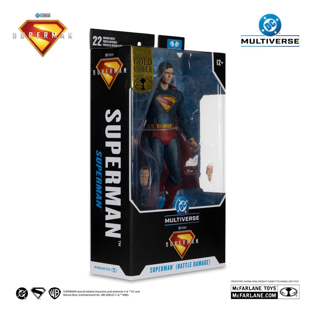 DC Comics: Superman 2025 Action Figure Battle Damaged Gold Label Exclusive