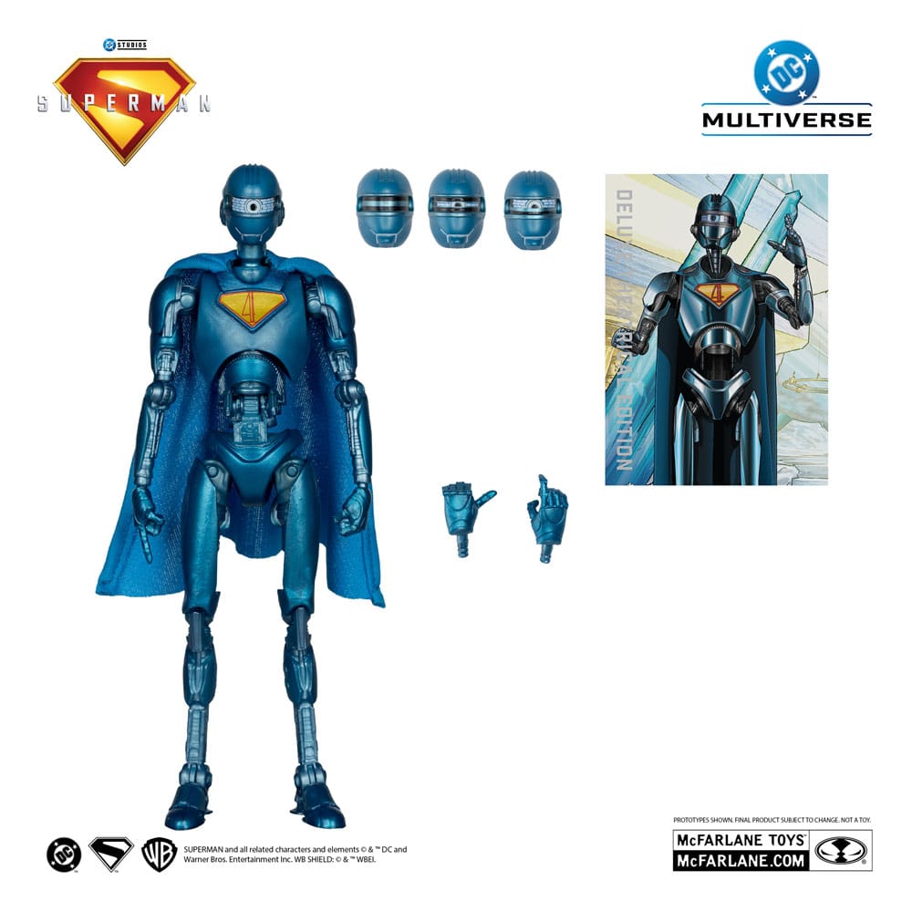 DC Comics: Superman 2025 Deluxe Action Figure Superman Robot Red Platinum