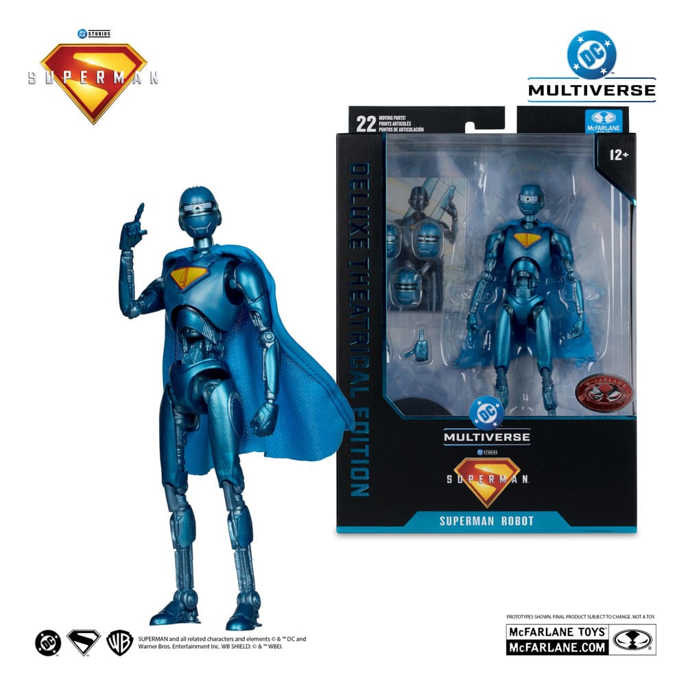 DC Comics: Superman 2025 Deluxe Action Figure Superman Robot Red Platinum
