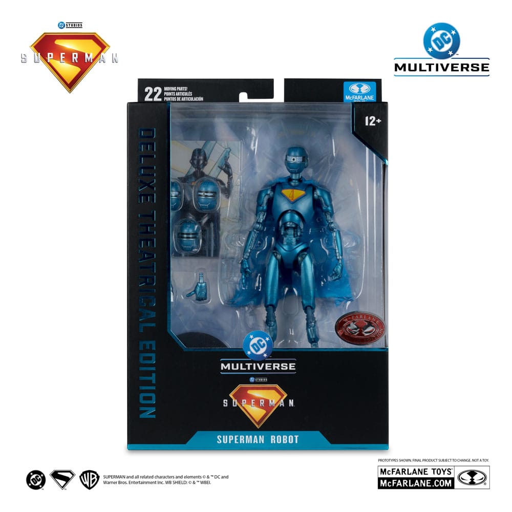 DC Comics: Superman 2025 Deluxe Action Figure Superman Robot Red Platinum