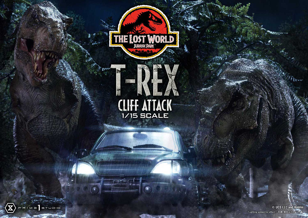 Jurassic World: The Lost World Statue 1/15 T-Rex Cliff Attack 53 cm