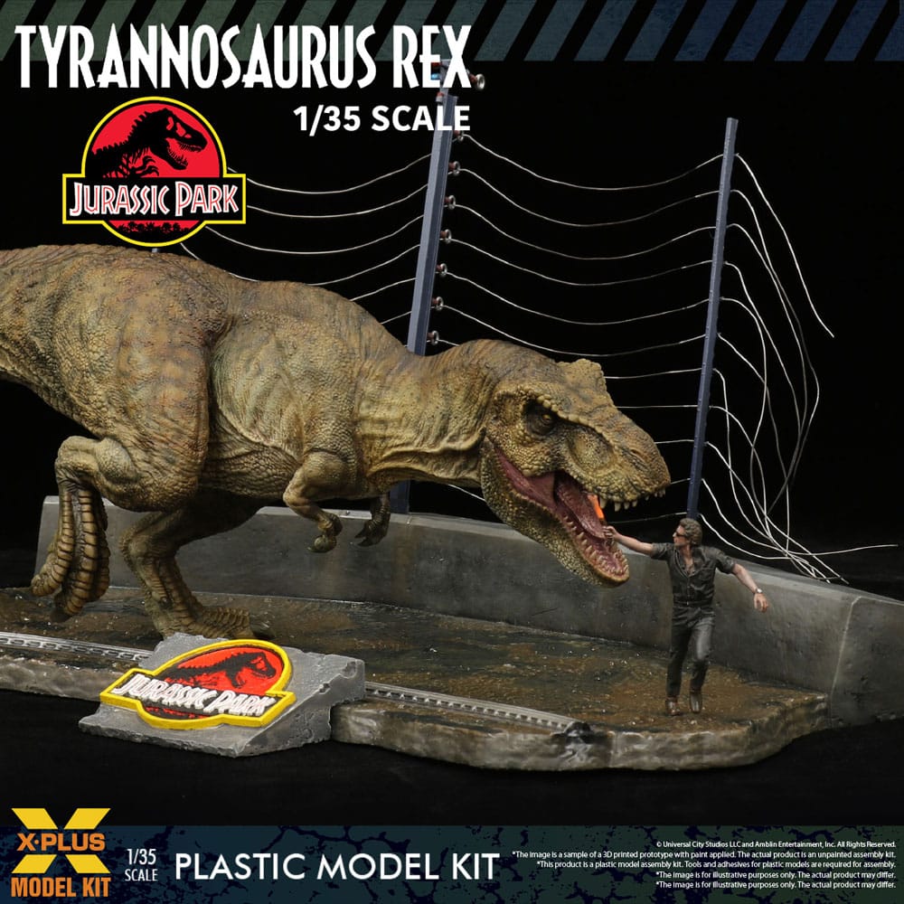 Jurassic Park: Plastic Model Kit 1:35 Tyrannosaurus Rex 42 cm - Unpainted